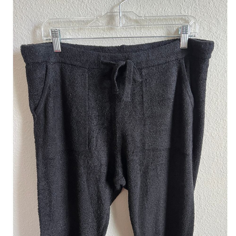 Barefoot Dreams Black CozyChic Lite Soft Knit Jogger Pants Women's Large NEW - Picture 3 of 7